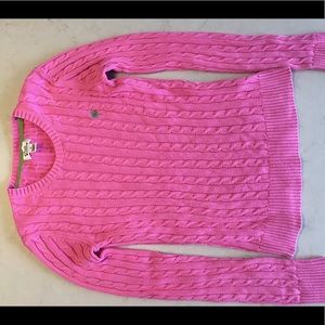 LOT OF 2 Lilly Pulitzer xs cotton cable knit sweaters